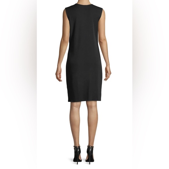 Exclusively MISOOK Black Knit Dress Scoop Neck Basic Acrylic Sleeveless Workwear - Picture 6 of 12